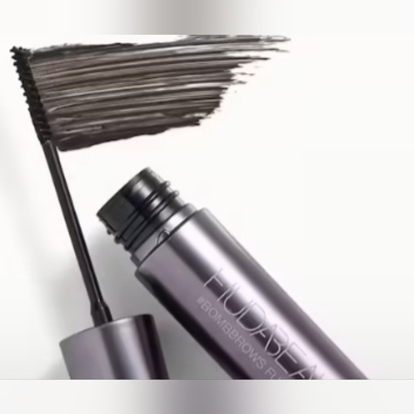 HUDA BEAUTY Bombbrows Full & Fluffy Fiber Gel NIB soft black .15 oz/ 4.5 ml - Picture 1 of 6